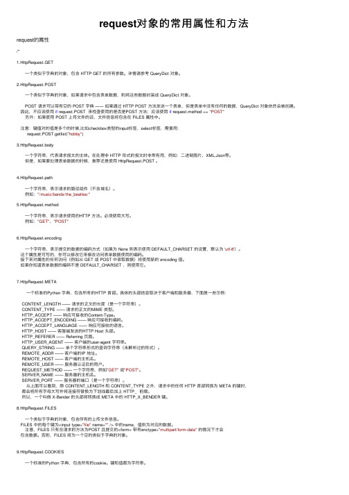 request对象的常用属性和方法