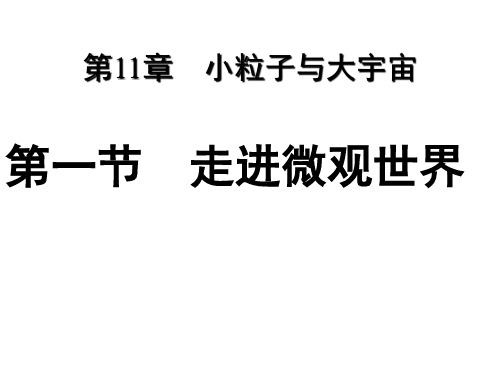 沪科版八年级全一册物理《第一节 走进微观》