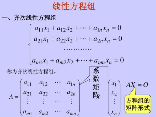 11齐次方程组-线性代数