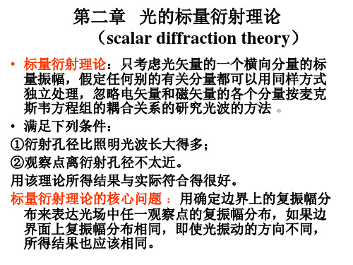 第二章 光的标量衍射理论