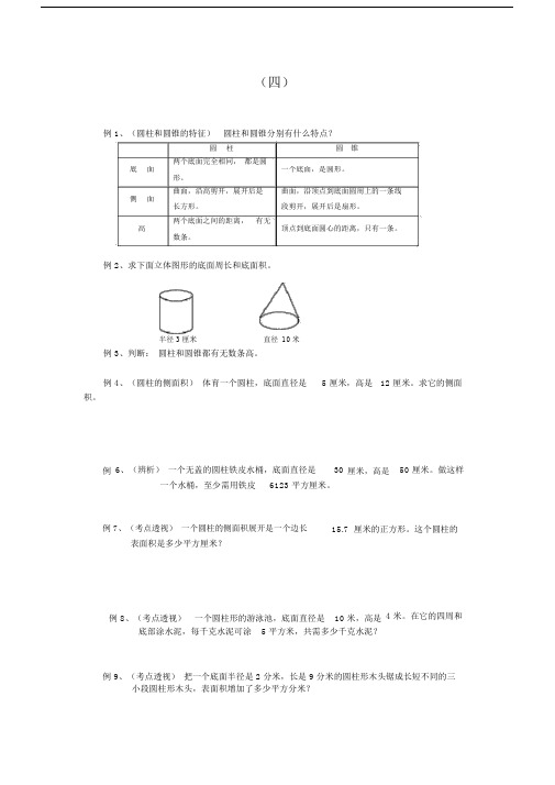 (完整版)六年级的数学圆柱圆锥练习题及答案.docx