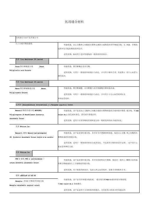 医用缝合材料