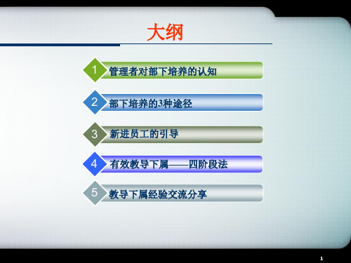 如何有效培养教导下属PPT44页