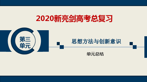 新亮剑生活与哲学第三单元单元总结思想方法与创新意识