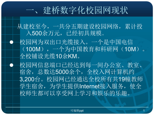 建桥数字化校园网现状