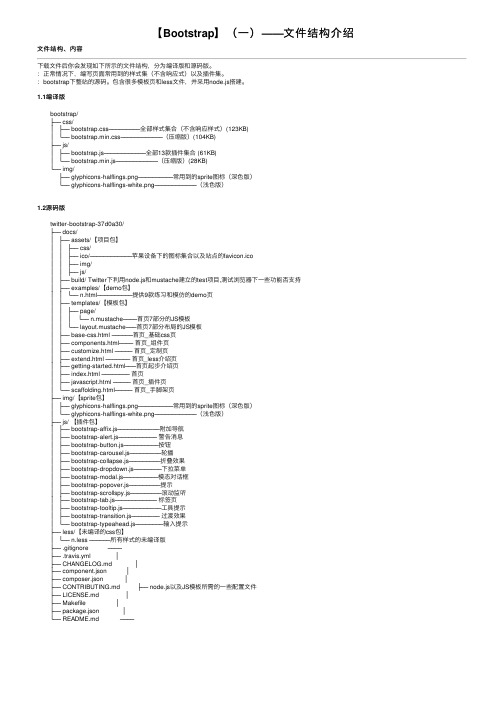 【Bootstrap】（一）——文件结构介绍