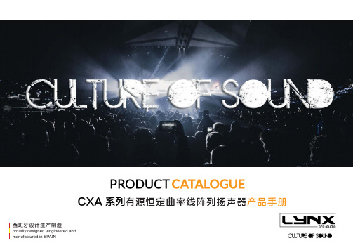 CXA系列有源恒定曲率线阵列扬声器产品手册说明书