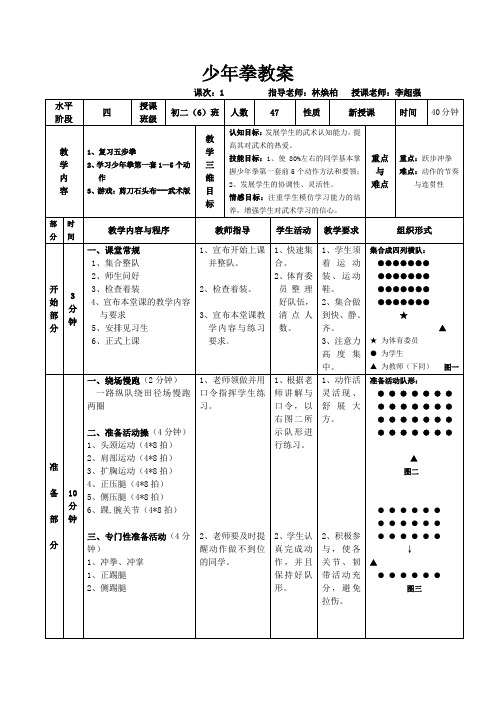 少年拳公开课教案终极版