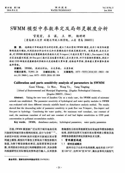 SWMM模型中参数率定及局部灵敏度分析