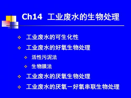 CH14 工业废水的生物处理-文档资料