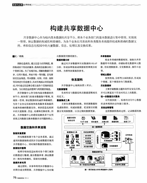 构建共享数据中心