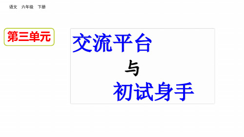 人教部编版六年级语文下册交流平台  初试身手课件