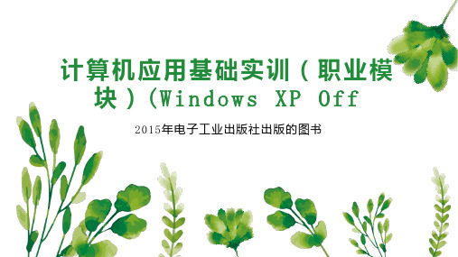 计算机应用基础实训(职业模块)(Windows XP Off