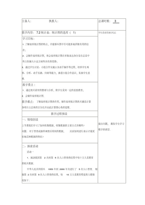 新苏科版八年级数学下册《7章数据的收集、整理、描述7.2统计表、统计图的选用》教案_9