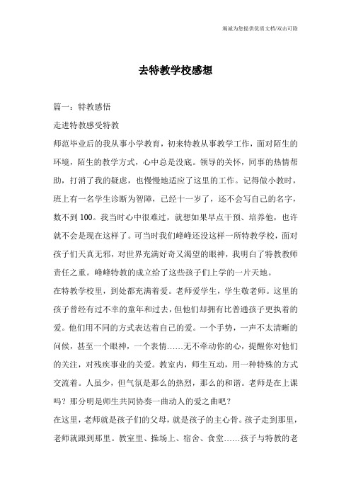 去特教学校感想