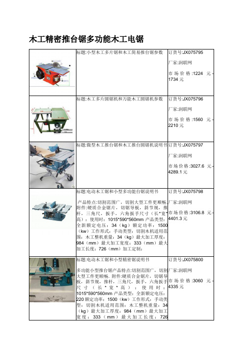 木工精密推台锯多功能木工电锯