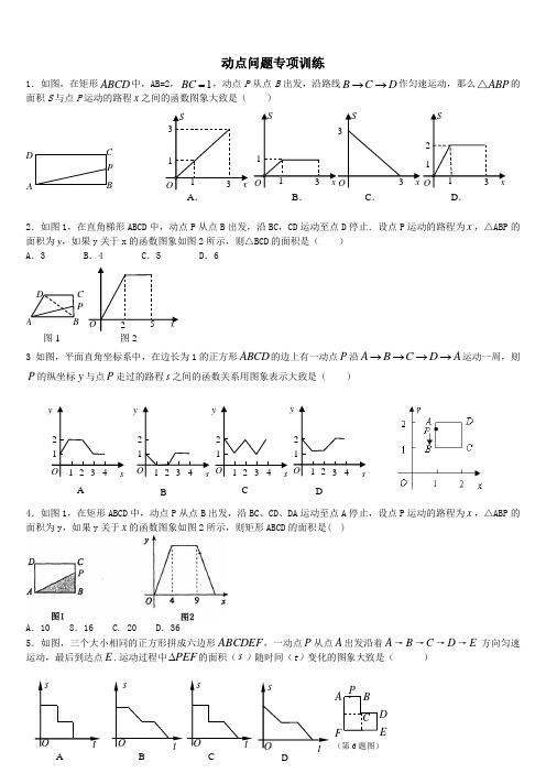 动点问题专项训练