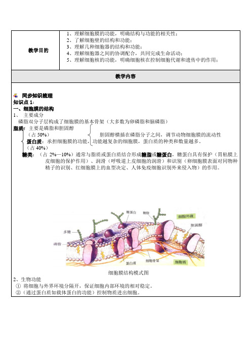 生命的结构基础讲义