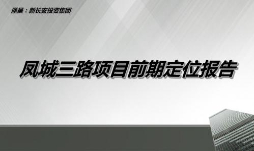 西安新长安集团凤城三路项目定位报告