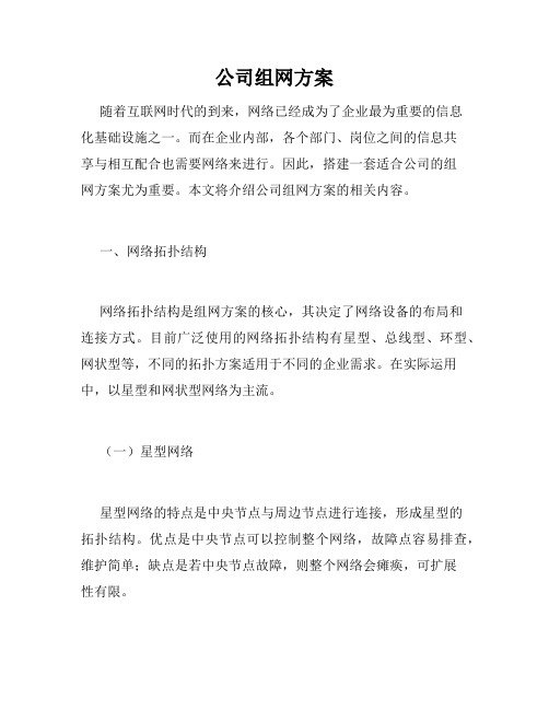 公司组网方案