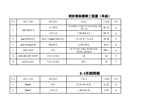 钢爬梯工程量