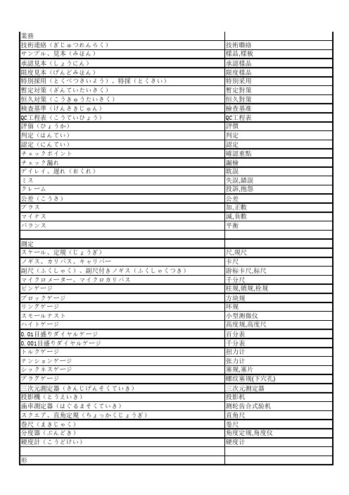 模具,冲压,日语单词