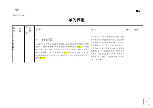 羊的养殖