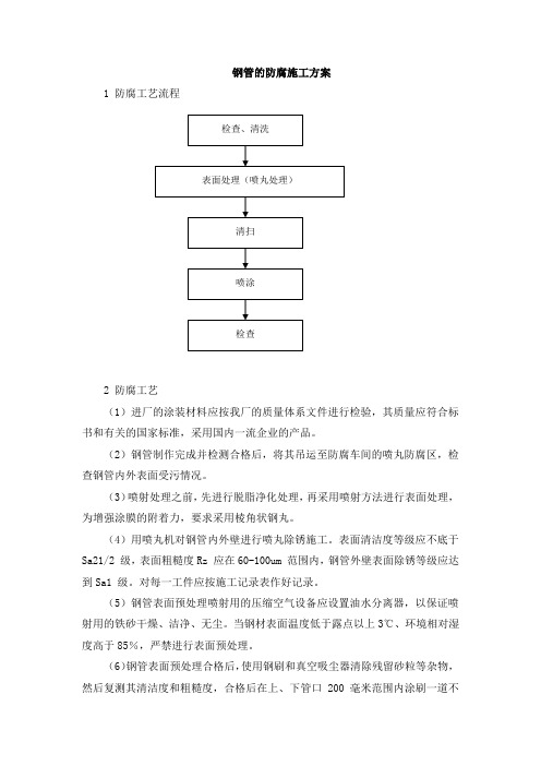 钢管的防腐施工方案