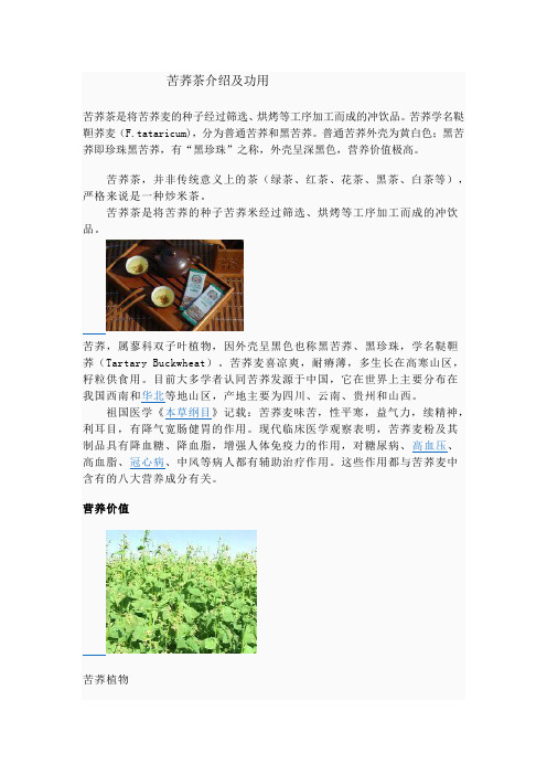 玄米茶及苦荞茶的介绍及功用