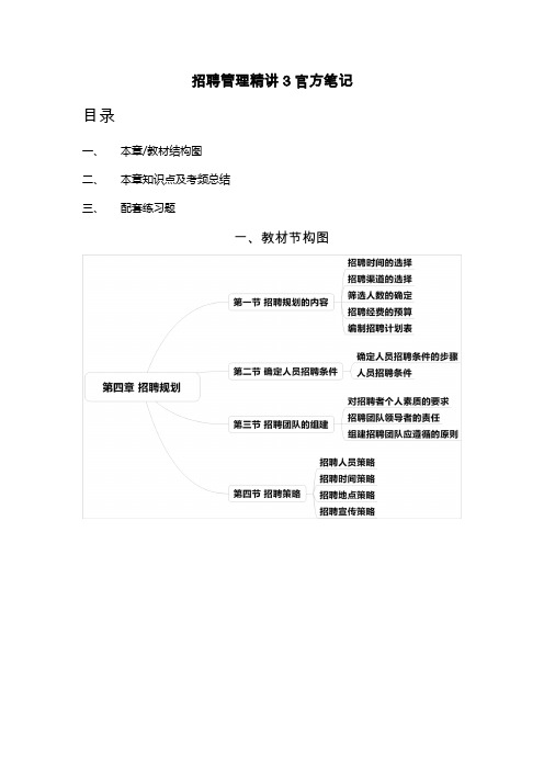 招聘管理官方笔记精讲3