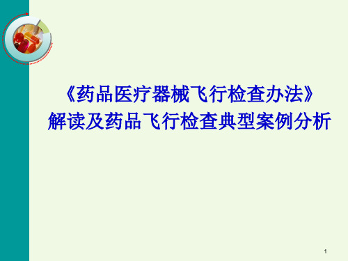 《药品医疗器械飞行检查办法》解读及药品飞行检查典型案例分析