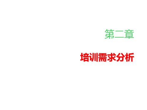 陈国海的第二章培训需求分析