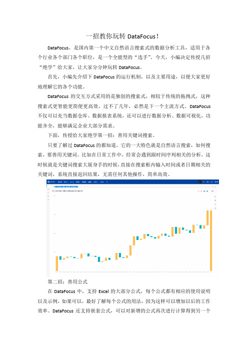 一招教你玩转DataFocus!