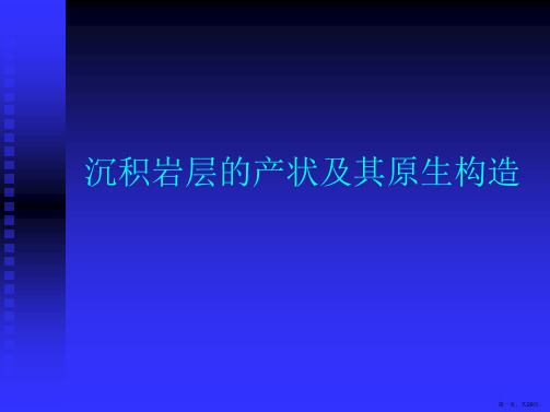 沉积岩层的产状及其原生构造