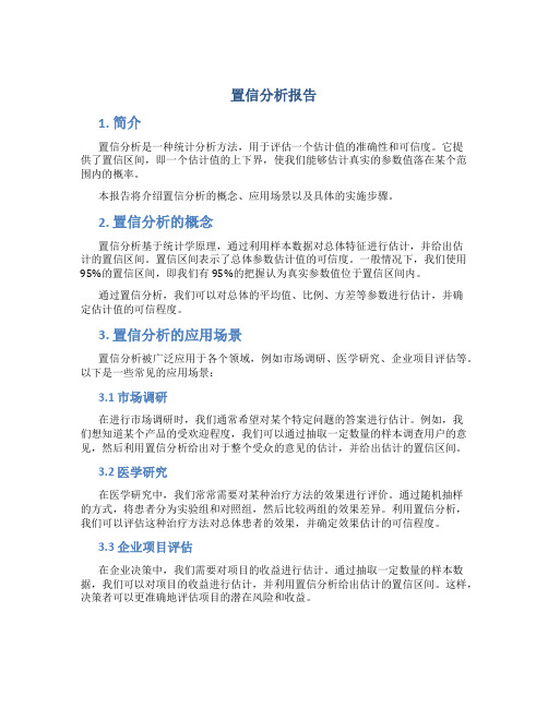 置信分析报告