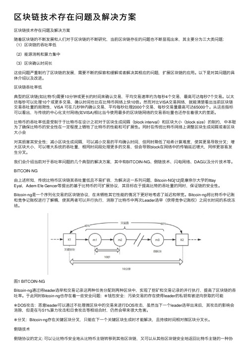 区块链技术存在问题及解决方案