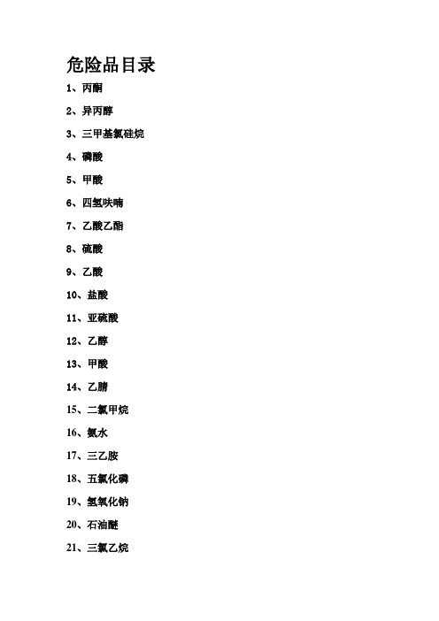 常见危险化学品安全技术说明书(MSDS)