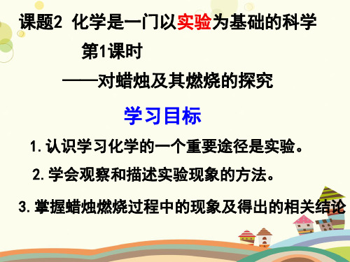 初中化学人教九年级上册第一单元 走进化学世界 对蜡烛及其燃烧实验的探究PPT