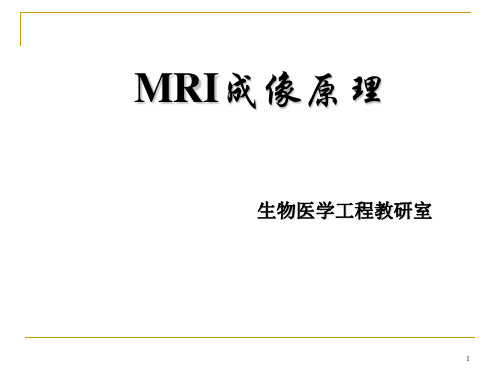 成像原理生物医学影像物理实验课件