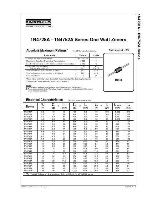 1N4752A中文资料