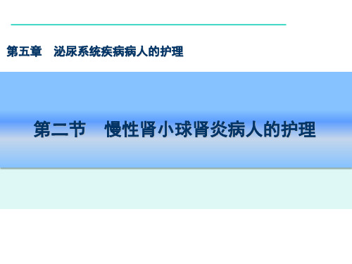 慢性肾小球肾炎患者的护理ppt课件