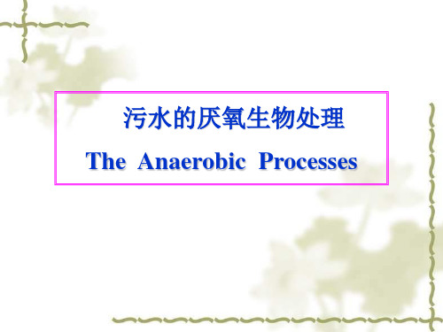 【环境课件】污水的厌氧生物处理.ppt
