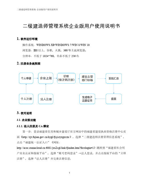 二级建造师管理系统-企业版用户使用说明书