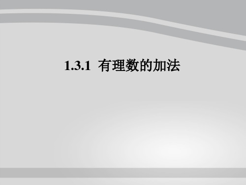 人教版本年级上册1.3.1有理数的加法课件