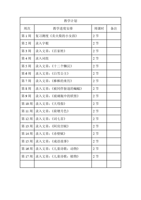 汉字录入第四学期教案