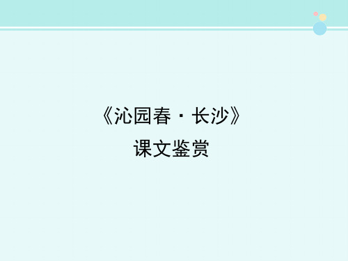 《沁园春 长沙》课文鉴赏-完整版PPT课件