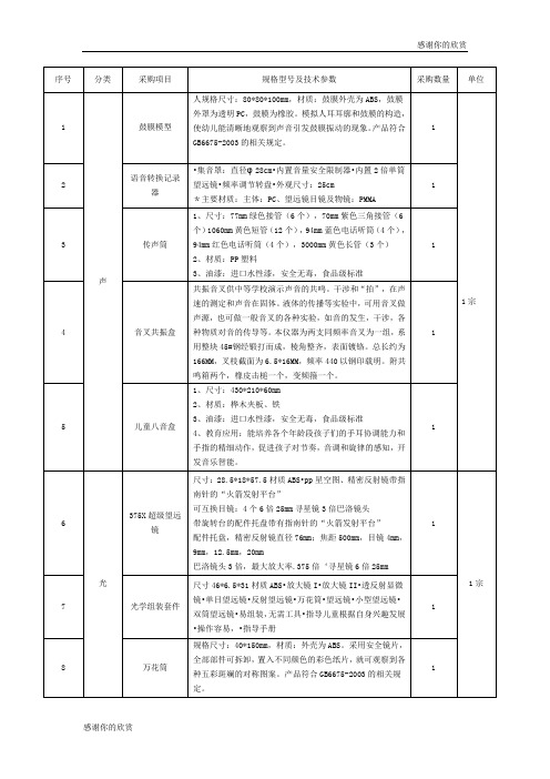 规格型号及技术参数.doc