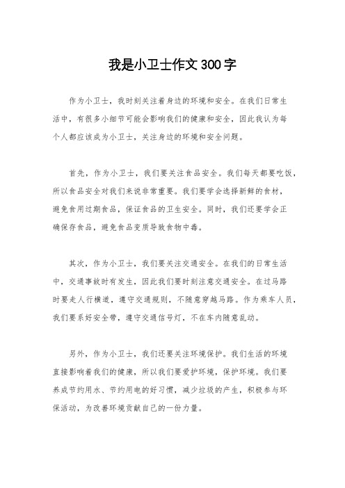 我是小卫士作文300字