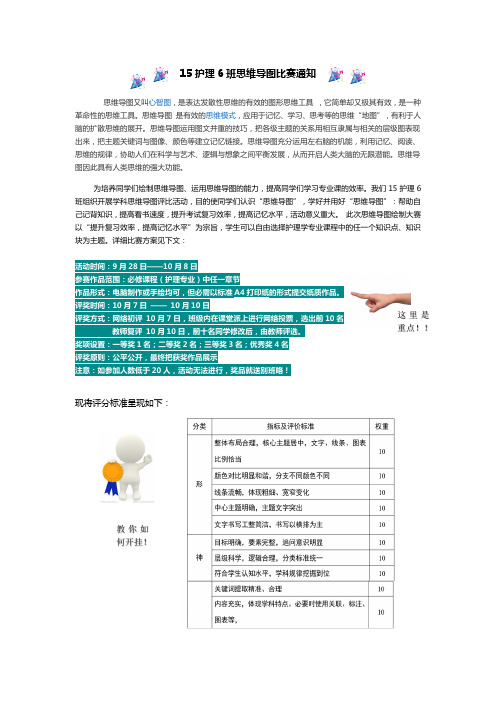 医学生思维导图比赛活动方案活动通知及作品欣赏