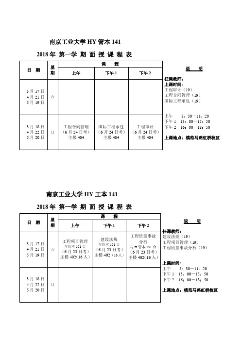 南京工业大学HY管本141